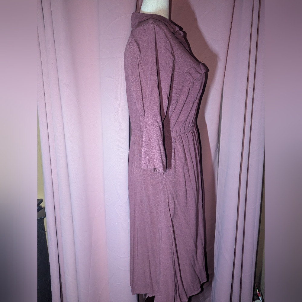 TORRID Mauve Collared Button-Down Dress 2x(14-16) - Picture 2 of 11